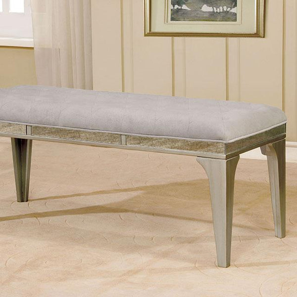 DIOCLES Silver/Light Gray Bench - My Sweet Home Furniture (Queens, NY)