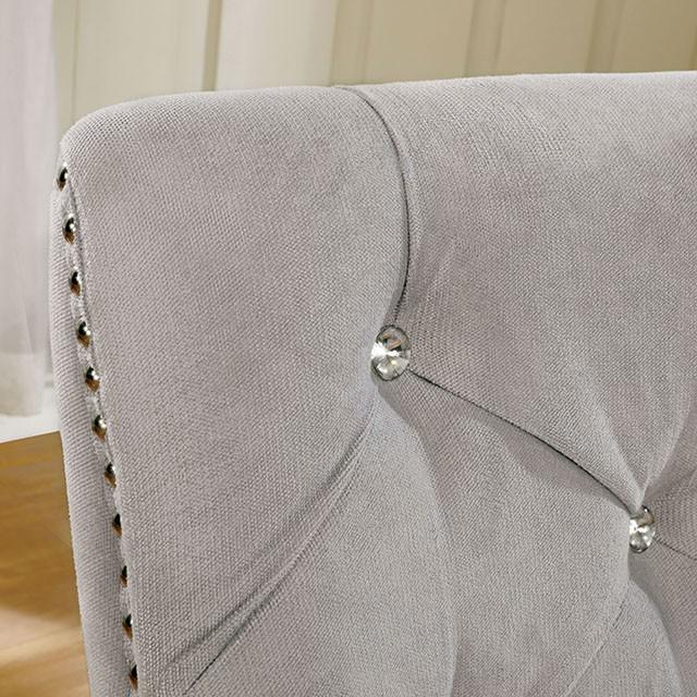 DIOCLES Silver/Light Gray Side Chair (2/CTN) - My Sweet Home Furniture (Queens, NY)