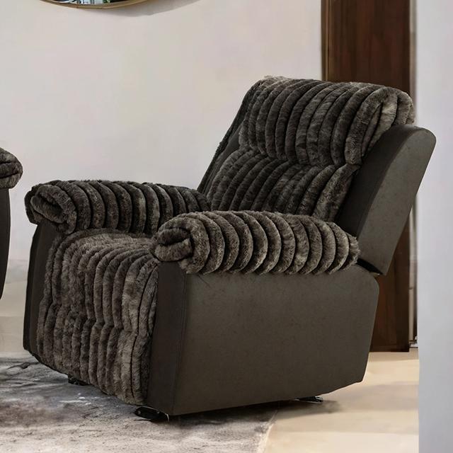 Dionysus Manual Glider Recliner Brown - My Sweet Home Furniture (Queens, NY)