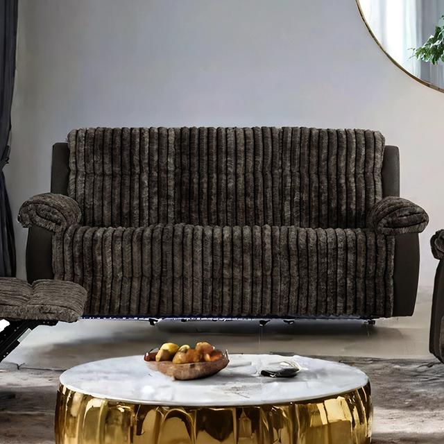 Dionysus Manual Reclining Sofa Brown - My Sweet Home Furniture (Queens, NY)