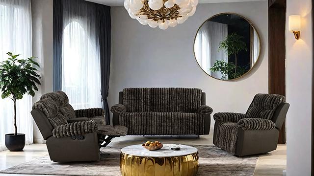 Dionysus Manual Reclining Sofa Brown - My Sweet Home Furniture (Queens, NY)