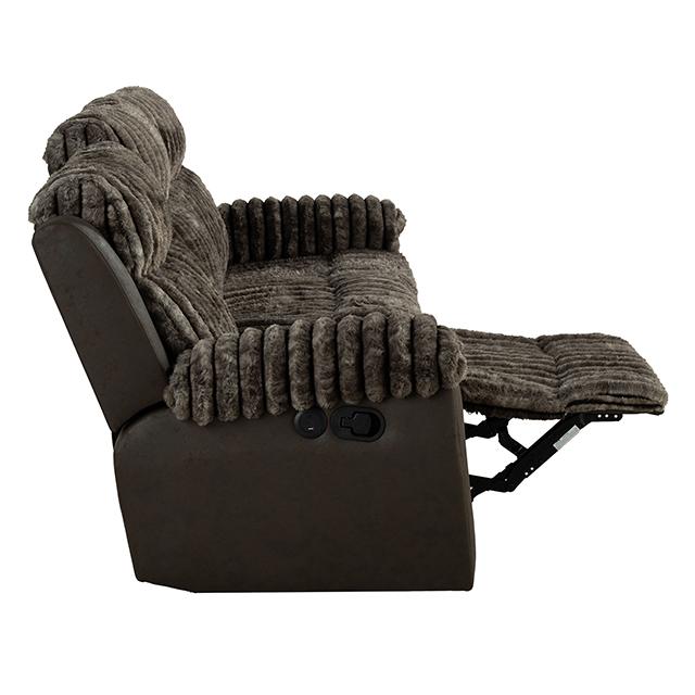 Dionysus Manual Reclining Sofa Brown - My Sweet Home Furniture (Queens, NY)