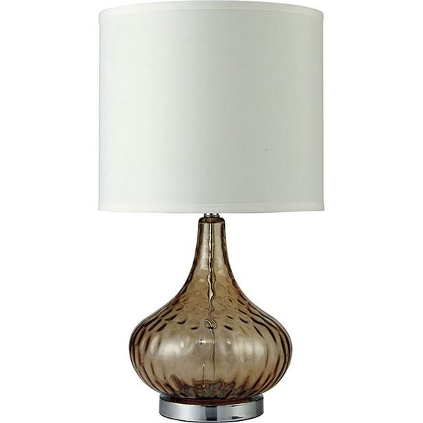 Donna Amber 15"H Glass Amber Table Lamp - My Sweet Home Furniture (Queens, NY)