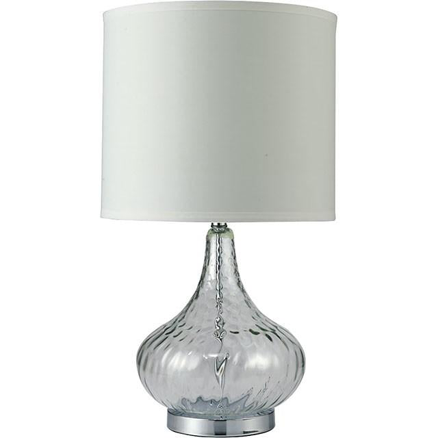 Donna Clear 15"H Glass Clear Table Lamp - My Sweet Home Furniture (Queens, NY)