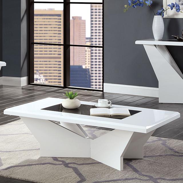 DUBENDORF Coffee Table, White - My Sweet Home Furniture (Queens, NY)