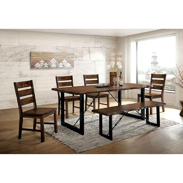 Dulce Walnut/Black Dining Table - My Sweet Home Furniture (Queens, NY)