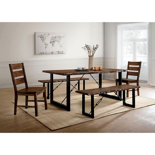 Dulce Walnut/Black Dining Table - My Sweet Home Furniture (Queens, NY)