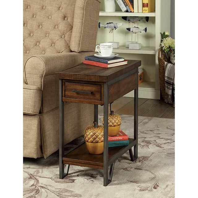 Dundalk Dark Oak Side Table - My Sweet Home Furniture (Queens, NY)