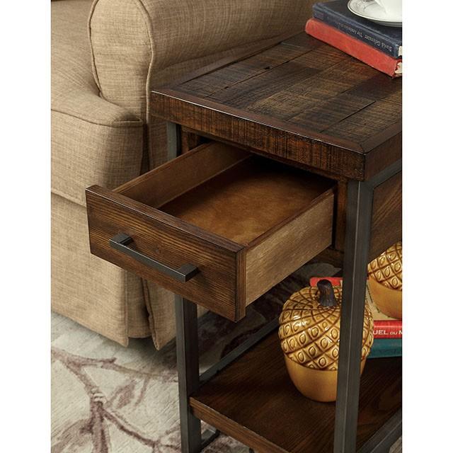 Dundalk Dark Oak Side Table - My Sweet Home Furniture (Queens, NY)