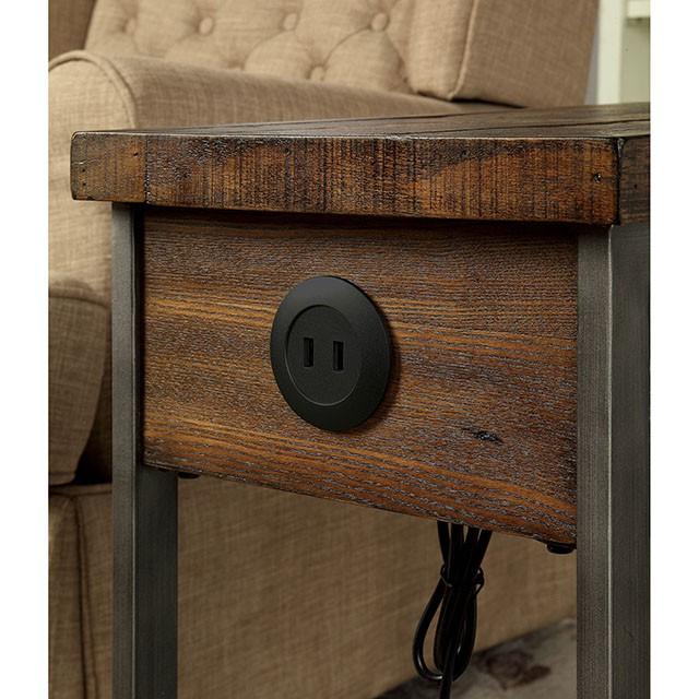 Dundalk Dark Oak Side Table - My Sweet Home Furniture (Queens, NY)
