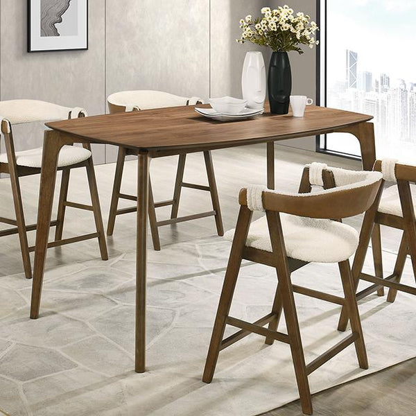 Ebikon 5 Pc Counter Ht Table Set Walnut - My Sweet Home Furniture (Queens, NY)