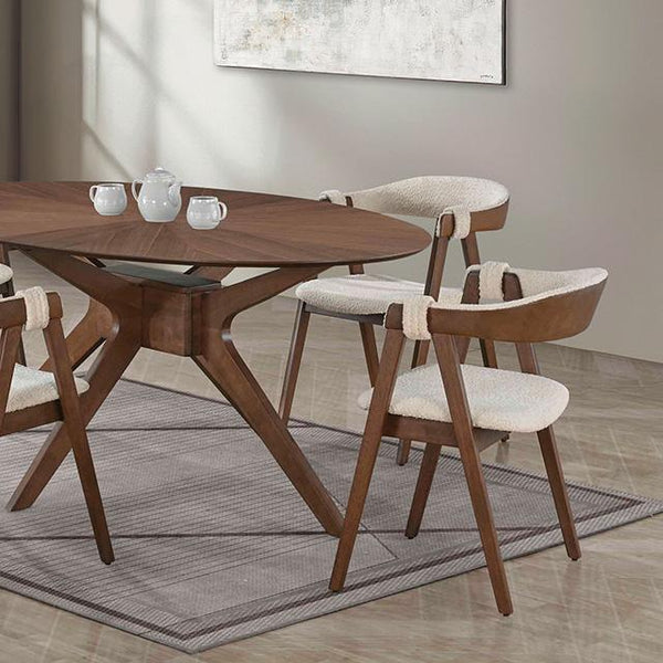 Ebikon 5 Pc Dining Table Set Walnut - My Sweet Home Furniture (Queens, NY)