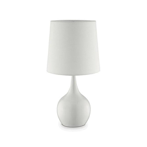 Edie White 23.5"H Glossy White Table Lamp - My Sweet Home Furniture (Queens, NY)