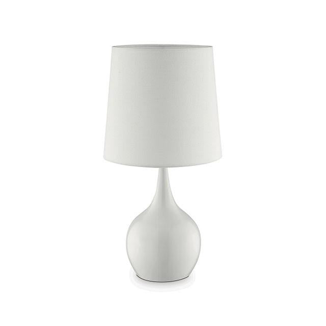 Edie White 23.5"H Glossy White Table Lamp - My Sweet Home Furniture (Queens, NY)