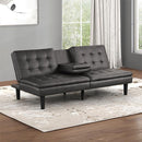Eidsberg Futon Sofa Bed Orange, Grey, Brown, & Black