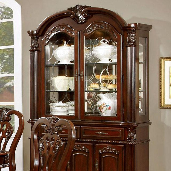 ELANA Brown Cherry Hutch & Buffet, Cherry - My Sweet Home Furniture (Queens, NY)