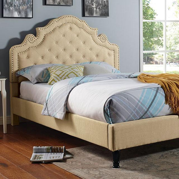 Aubree Bed Beige - My Sweet Home Furniture (Queens, NY)
