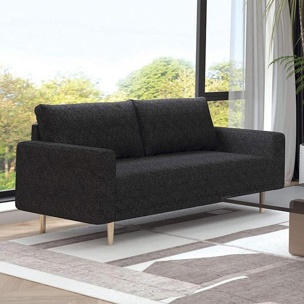 ELVERUM Loveseat, Black - My Sweet Home Furniture (Queens, NY)