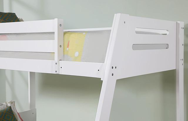 Emilee Twin/Full Bunk Bed White, Grey, Espresso, & Black - My Sweet Home Furniture (Queens, NY)