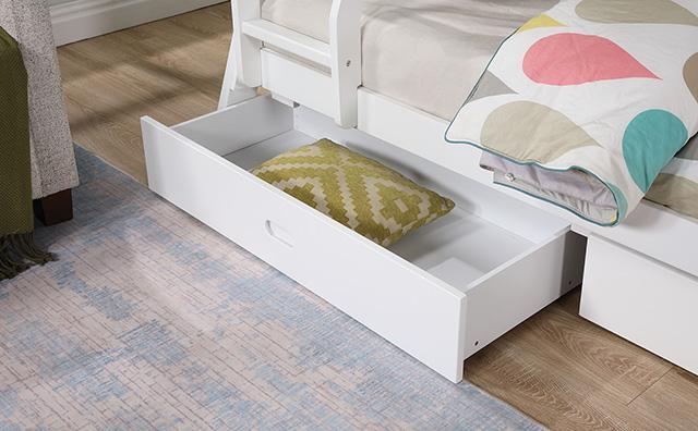 Emilee Twin/Full Bunk Bed White, Grey, Espresso, & Black - My Sweet Home Furniture (Queens, NY)