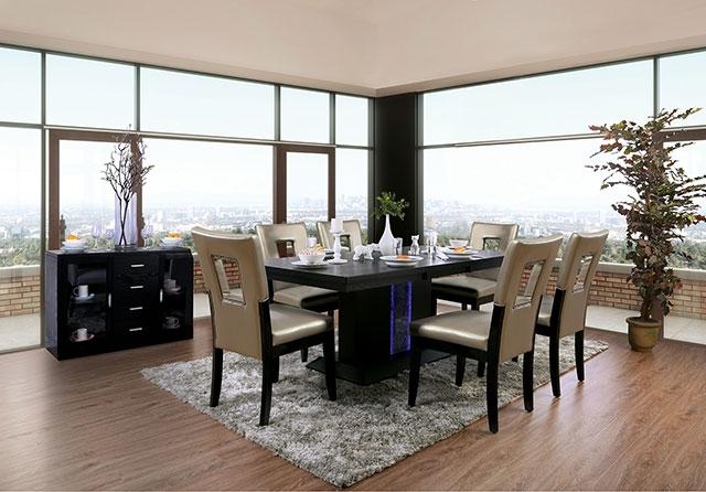 Evangeline 7 Pc Dining Table Set - My Sweet Home Furniture (Queens, NY)