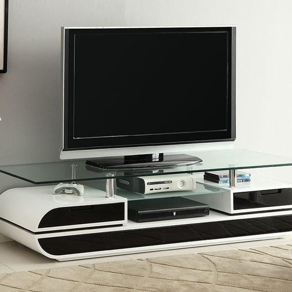 Evos Black/White 63" TV Console - My Sweet Home Furniture (Queens, NY)