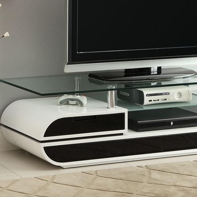 Evos Black/White 63" TV Console - My Sweet Home Furniture (Queens, NY)