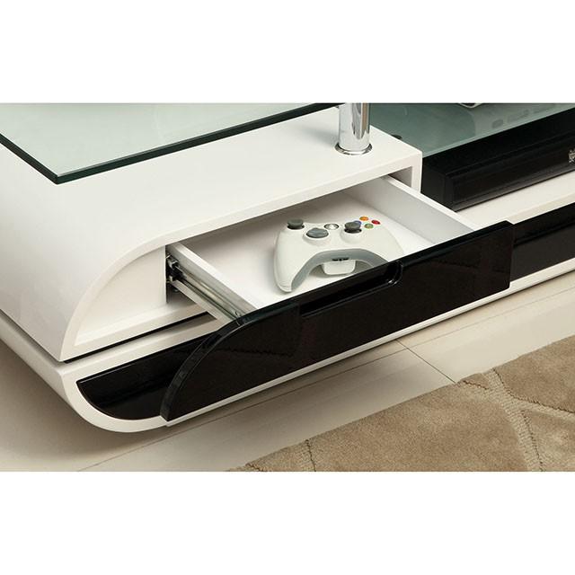 Evos Black/White 63" TV Console - My Sweet Home Furniture (Queens, NY)