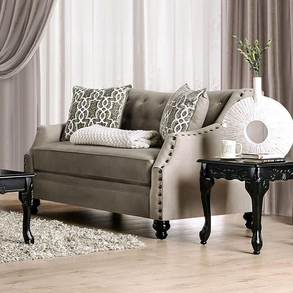 Ezrin Light Brown Love Seat - My Sweet Home Furniture (Queens, NY)