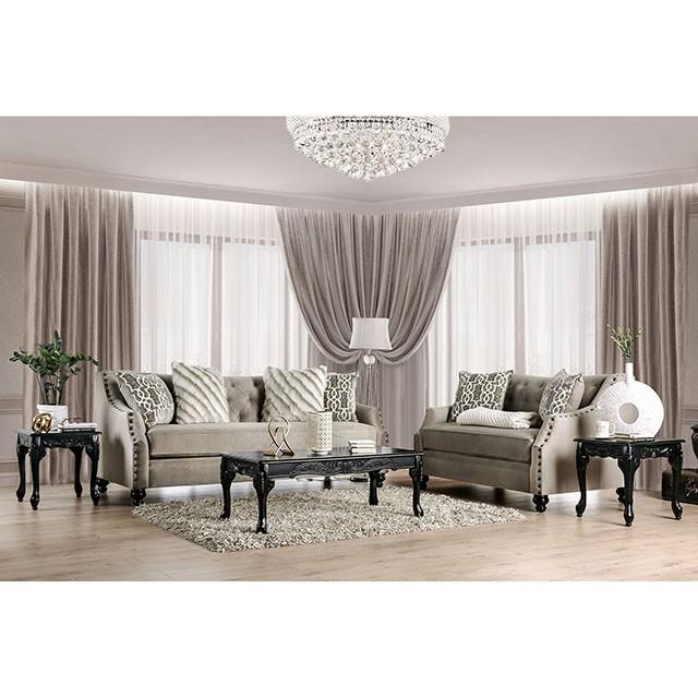 Ezrin Light Brown Love Seat - My Sweet Home Furniture (Queens, NY)