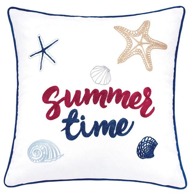 Emmie White 20" X 20" Pillow, Summer Time - My Sweet Home Furniture (Queens, NY)