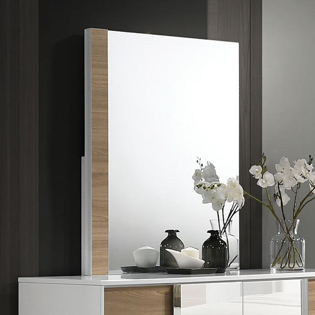 ERLANGEN Mirror, White/Natural - My Sweet Home Furniture (Queens, NY)
