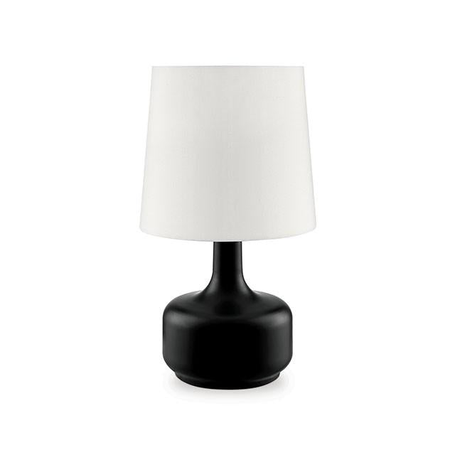 Farah Black 17"H Matte Black Table Lamp - My Sweet Home Furniture (Queens, NY)