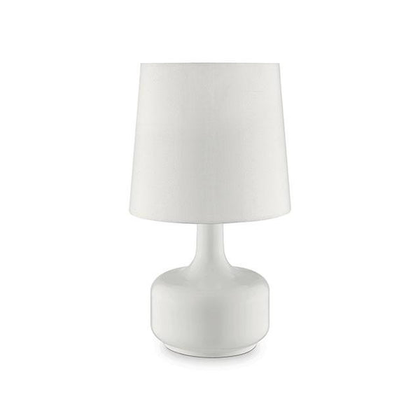 Farah White 17"H Glossy White Table Lamp - My Sweet Home Furniture (Queens, NY)
