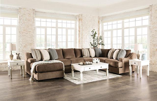 FARRINGDON Sectional, Brown - My Sweet Home Furniture (Queens, NY)