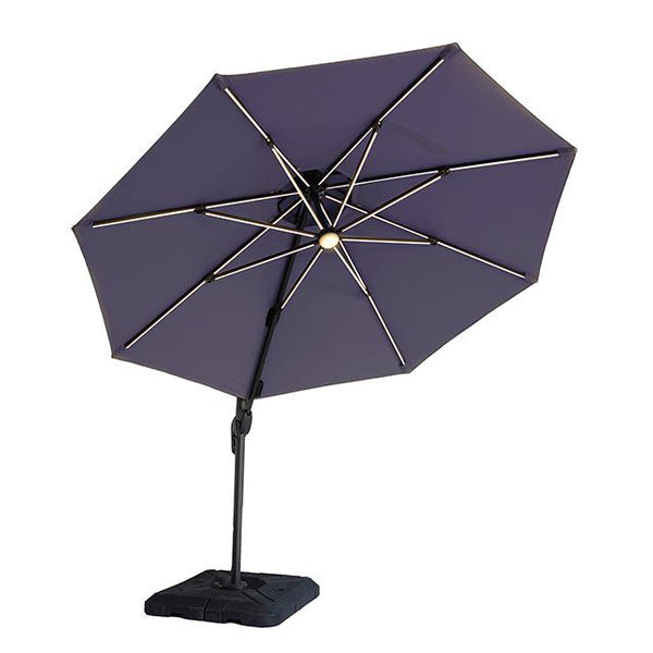 Fera 10 Ft Round Umbrella w/ LED Bulb + 37" Large Base - My Sweet Home Furniture (Queens, NY)