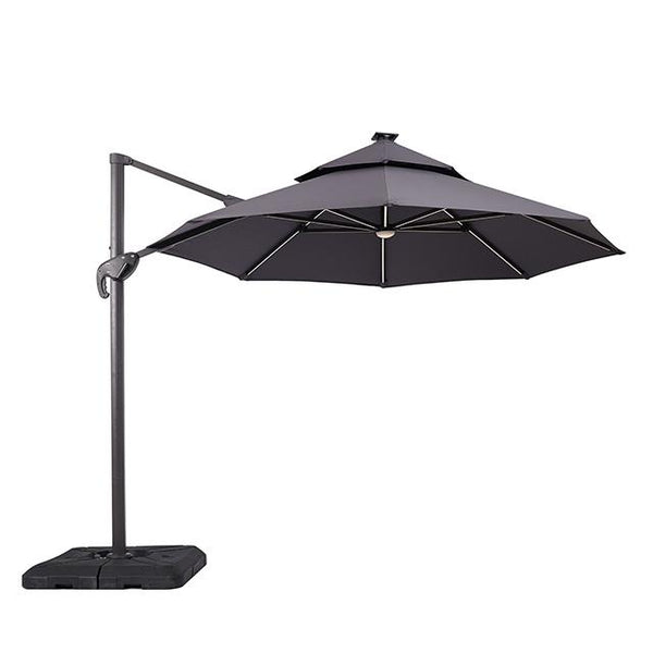 Nuti 10 Ft Round Umbrella w/ LED Light + 37" Large Base - My Sweet Home Furniture (Queens, NY)
