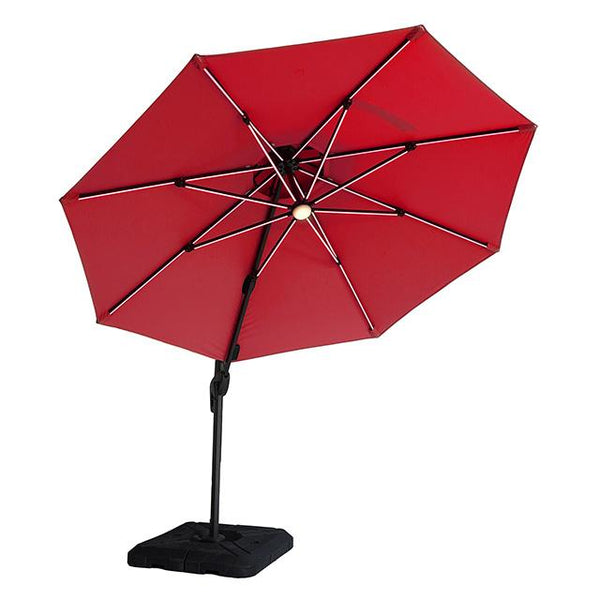 Fera 10 Ft Round Umbrella w/ LED Bulb + 37" Large Base - My Sweet Home Furniture (Queens, NY)