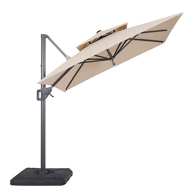 Fida 8 Ft Square Umbrella w/ Double Top + 37" Large Base - My Sweet Home Furniture (Queens, NY)