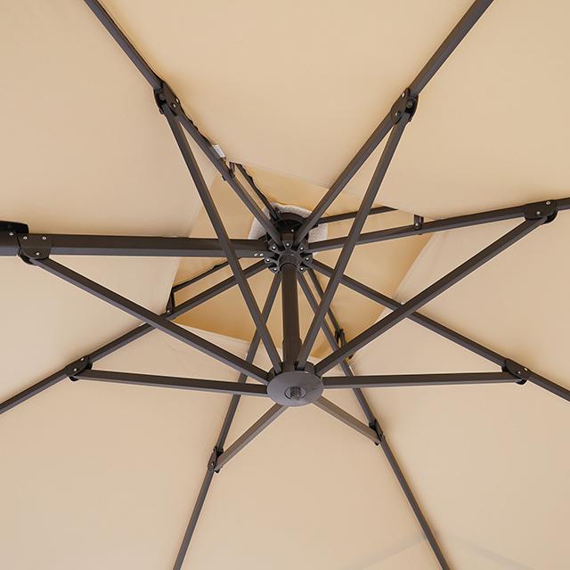 Fida 8 Ft Square Umbrella w/ Double Top + 37" Large Base - My Sweet Home Furniture (Queens, NY)