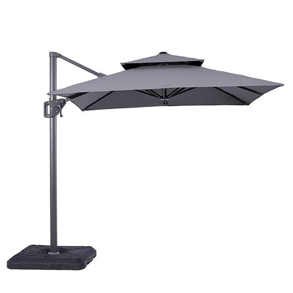 Fida 8 Ft Square Umbrella w/ Double Top + 37" Large Base - My Sweet Home Furniture (Queens, NY)