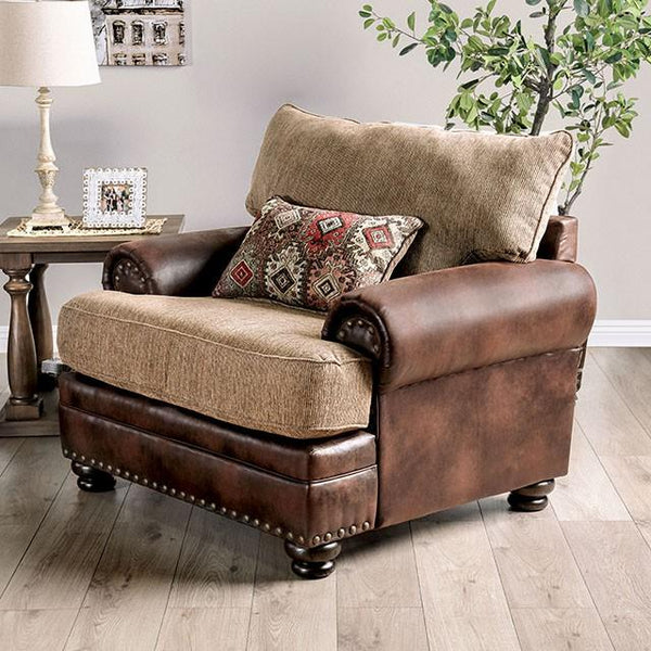 Fletcher Brown/Tan Chair - My Sweet Home Furniture (Queens, NY)