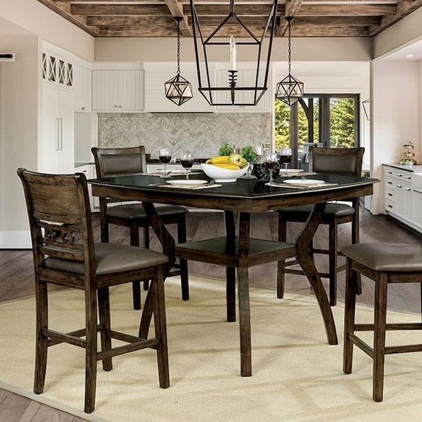 Flick Rustic Oak Counter Ht. Table - My Sweet Home Furniture (Queens, NY)