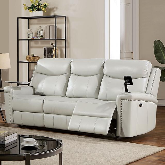 FLORINE Power Sofa, Light Gray - My Sweet Home Furniture (Queens, NY)