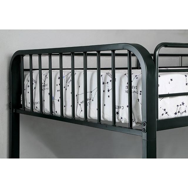 CLEMENT Black Metal Twin/Twin Bunk Bed - My Sweet Home Furniture (Queens, NY)