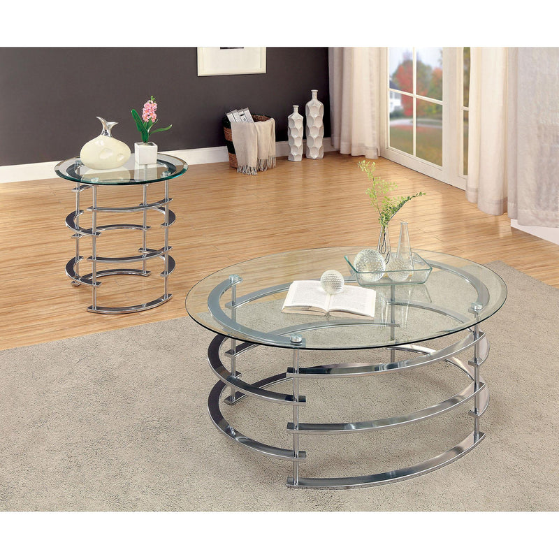 Clonmel End Table, Chrome - My Sweet Home Furniture (Queens, NY)