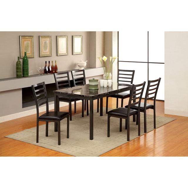 COLMAN Black 60" Dining Table - My Sweet Home Furniture (Queens, NY)