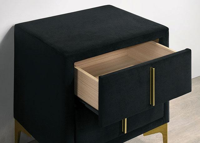 FLORIZEL Night Stand, Black - My Sweet Home Furniture (Queens, NY)