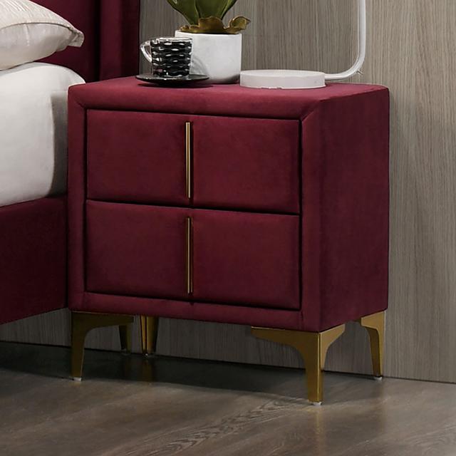 FLORIZEL Night Stand, Red - My Sweet Home Furniture (Queens, NY)