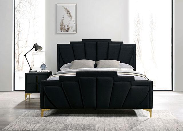 FLORIZEL Night Stand, Black - My Sweet Home Furniture (Queens, NY)